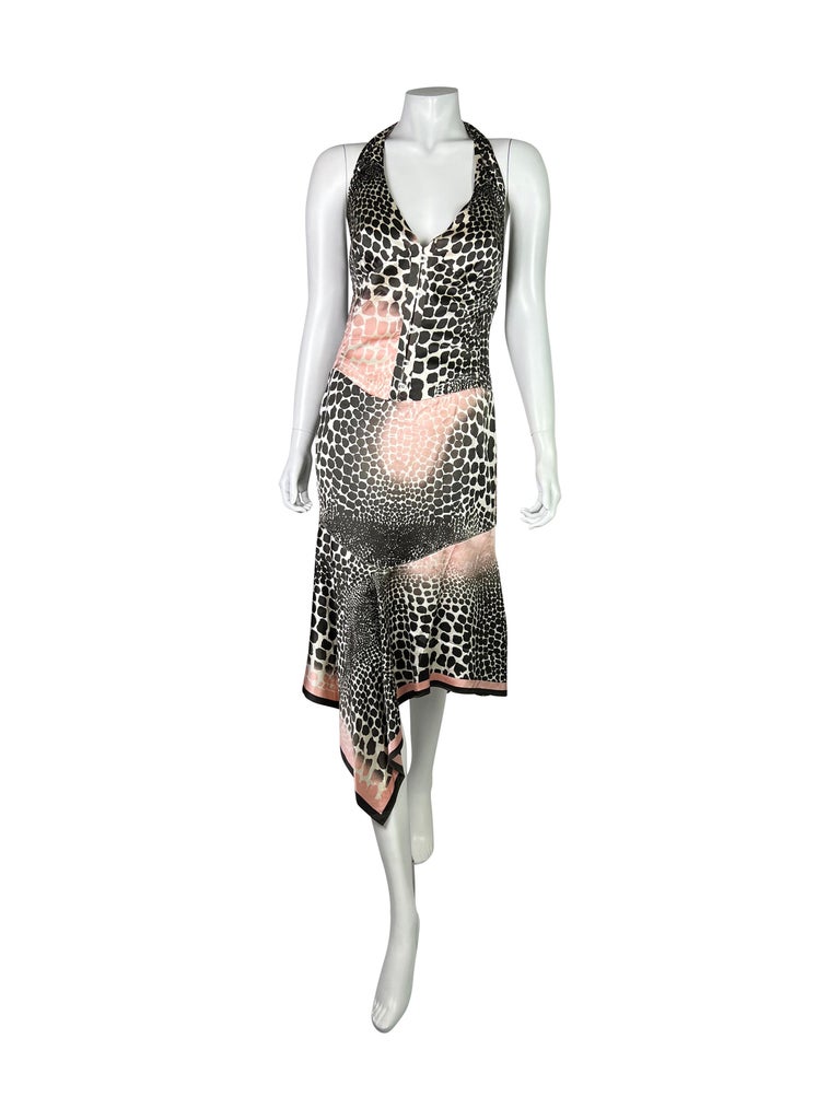 Roberto Cavalli Black Silk Corset Dress, 2003