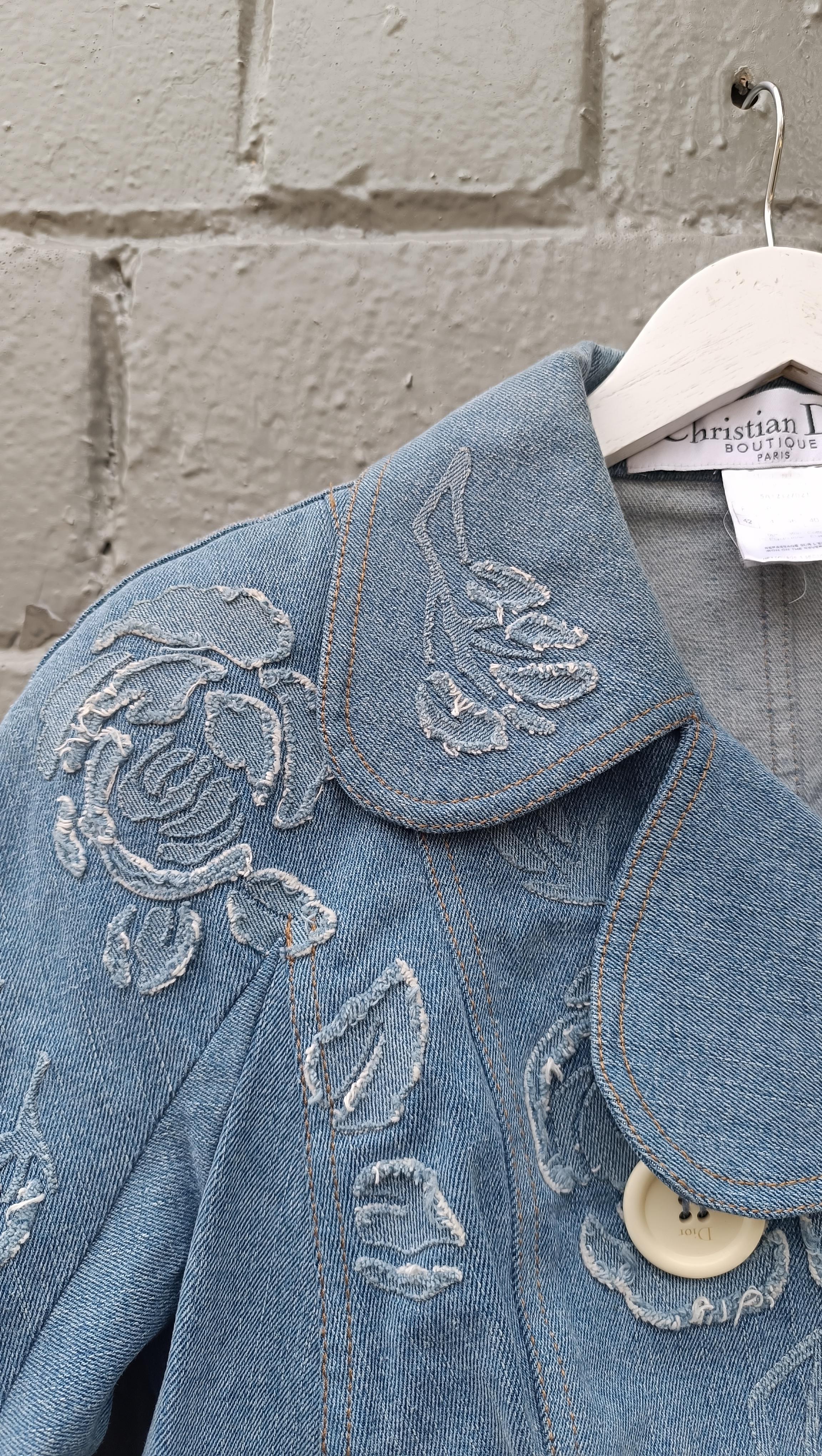 SS 2005 Christian Dior & Galliano denim jacket SZ 42 FR US 10 46 IT For Sale 7