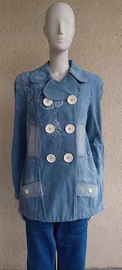 SS 2005 Christian Dior & Galliano denim jacket SZ 42 FR US 10 46 IT