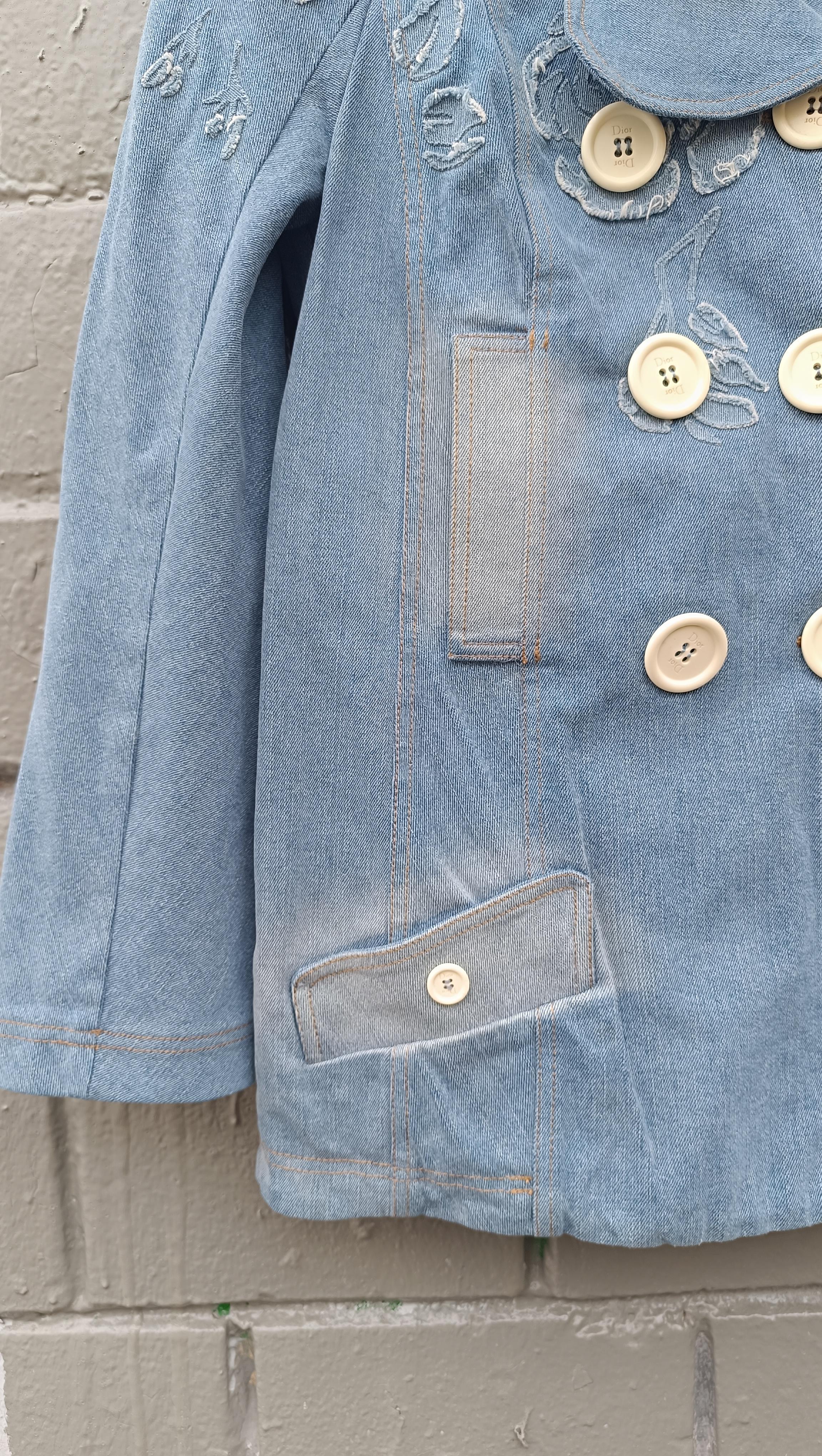 Women's SS 2005 Christian Dior & Galliano denim jacket SZ 42 FR US 10 46 IT For Sale