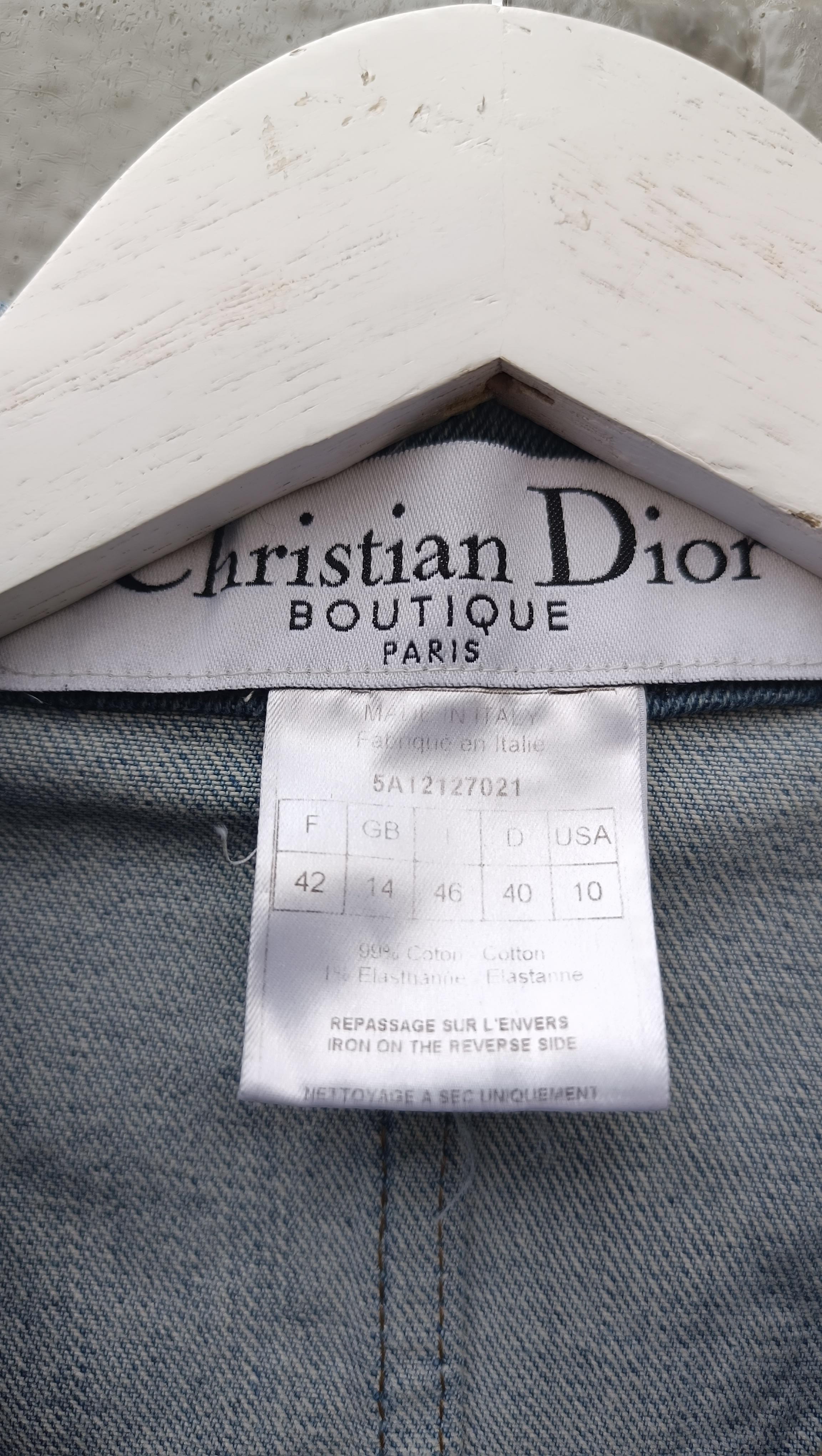 SS 2005 Christian Dior & Galliano denim jacket SZ 42 FR US 10 46 IT For Sale 2