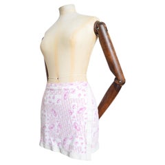 Vintage SS 2005 Christian Dior Pink Girly Trotter Galliano Wrap Monogram Y2k Mini Skirt