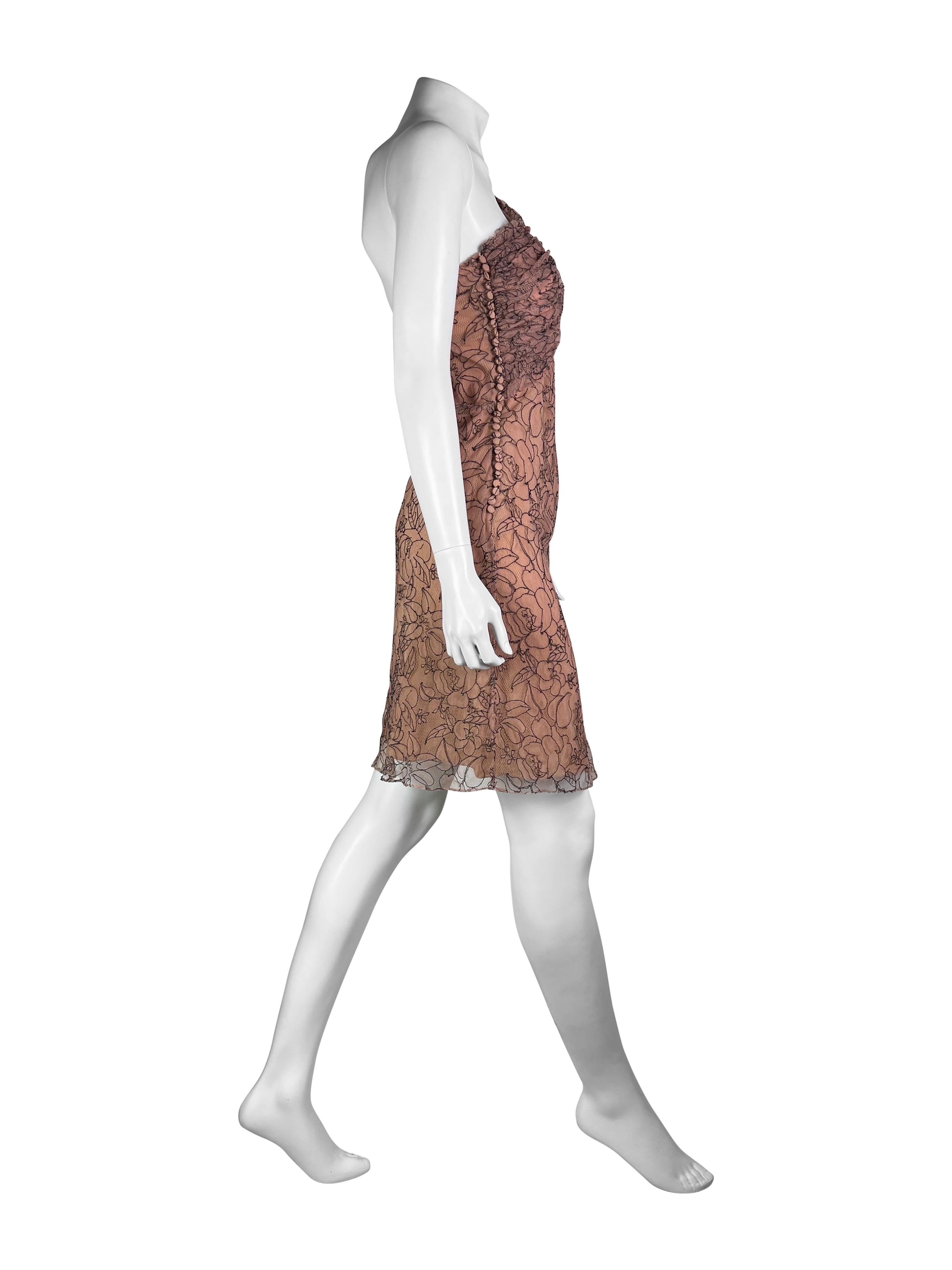 SS 2006 Dior by John Galliano Lace Mini Dress For Sale 1