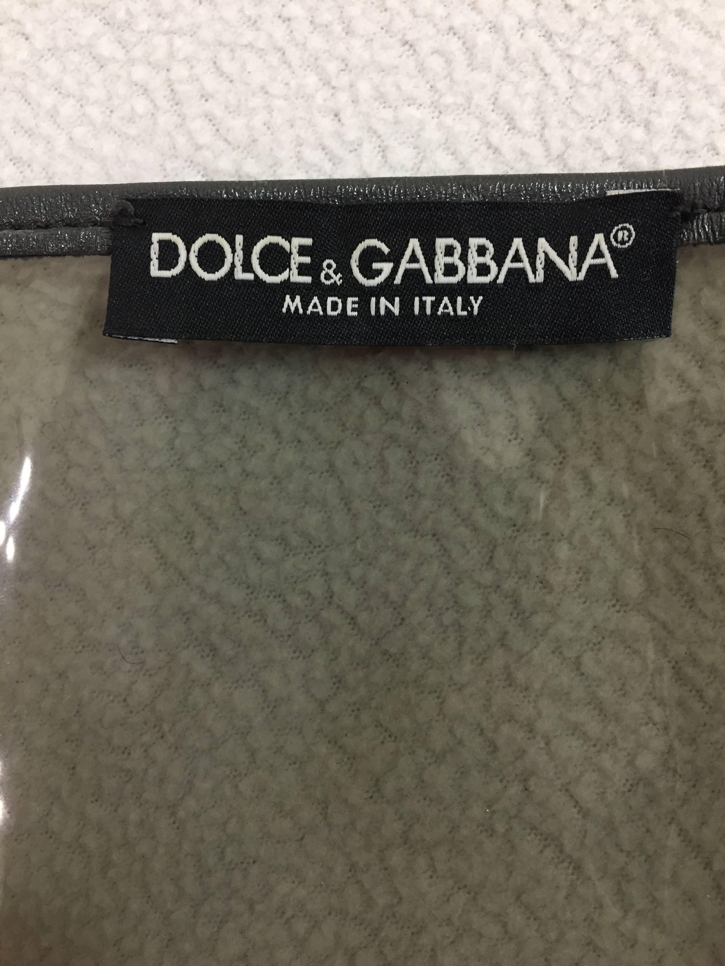 S/S 2007 Dolce & Gabbana Sheer PVC Corset Bustier Buckle Crop Top In Good Condition In Yukon, OK