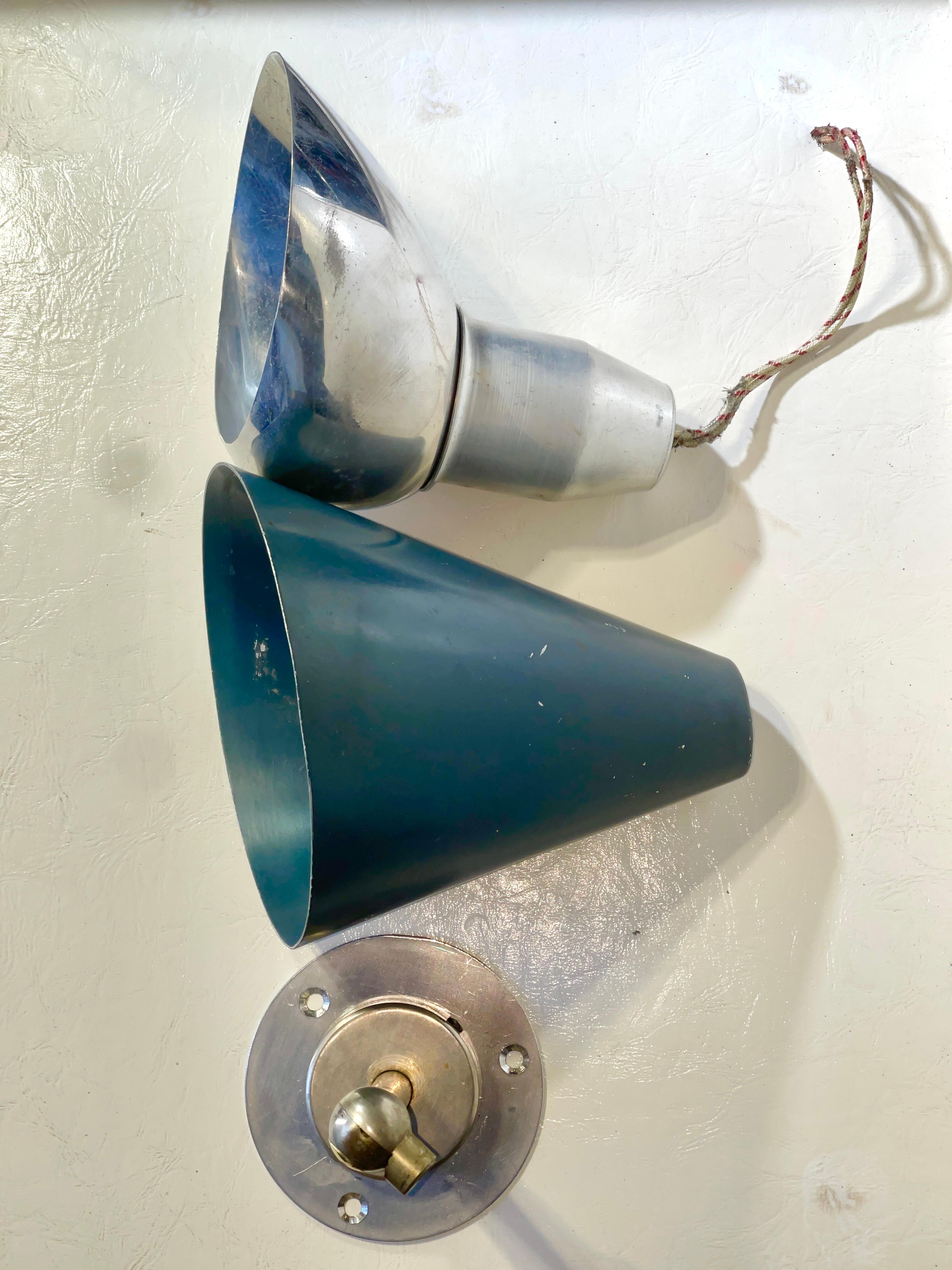 SS Ausonia Italian Ocean Liner '1956' Articulating Conical Sconces, 12 Available For Sale 5