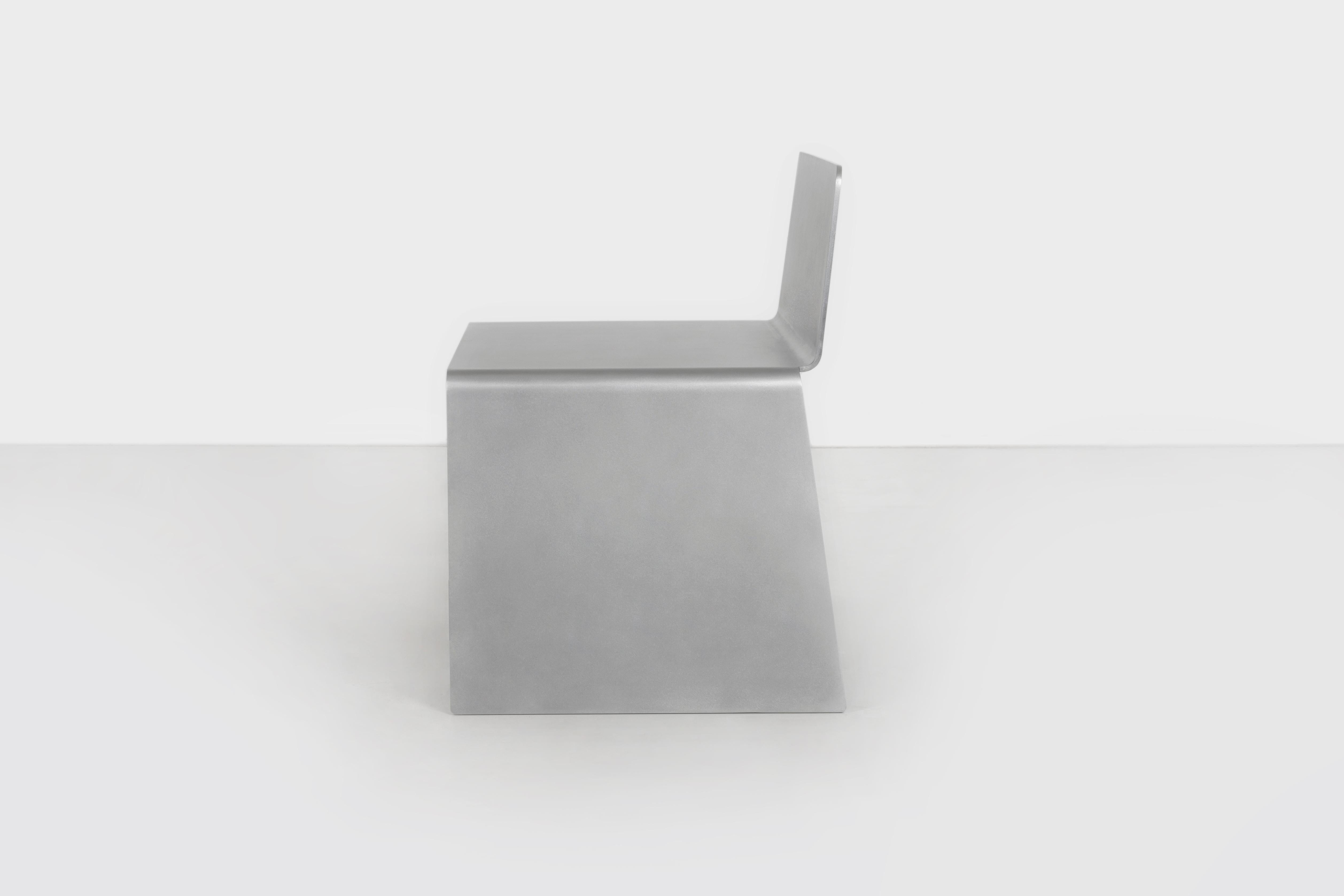 American SS Bench by Jonathan Nesci in Cut, Formed and Waxed Aluminum Plate For Sale
