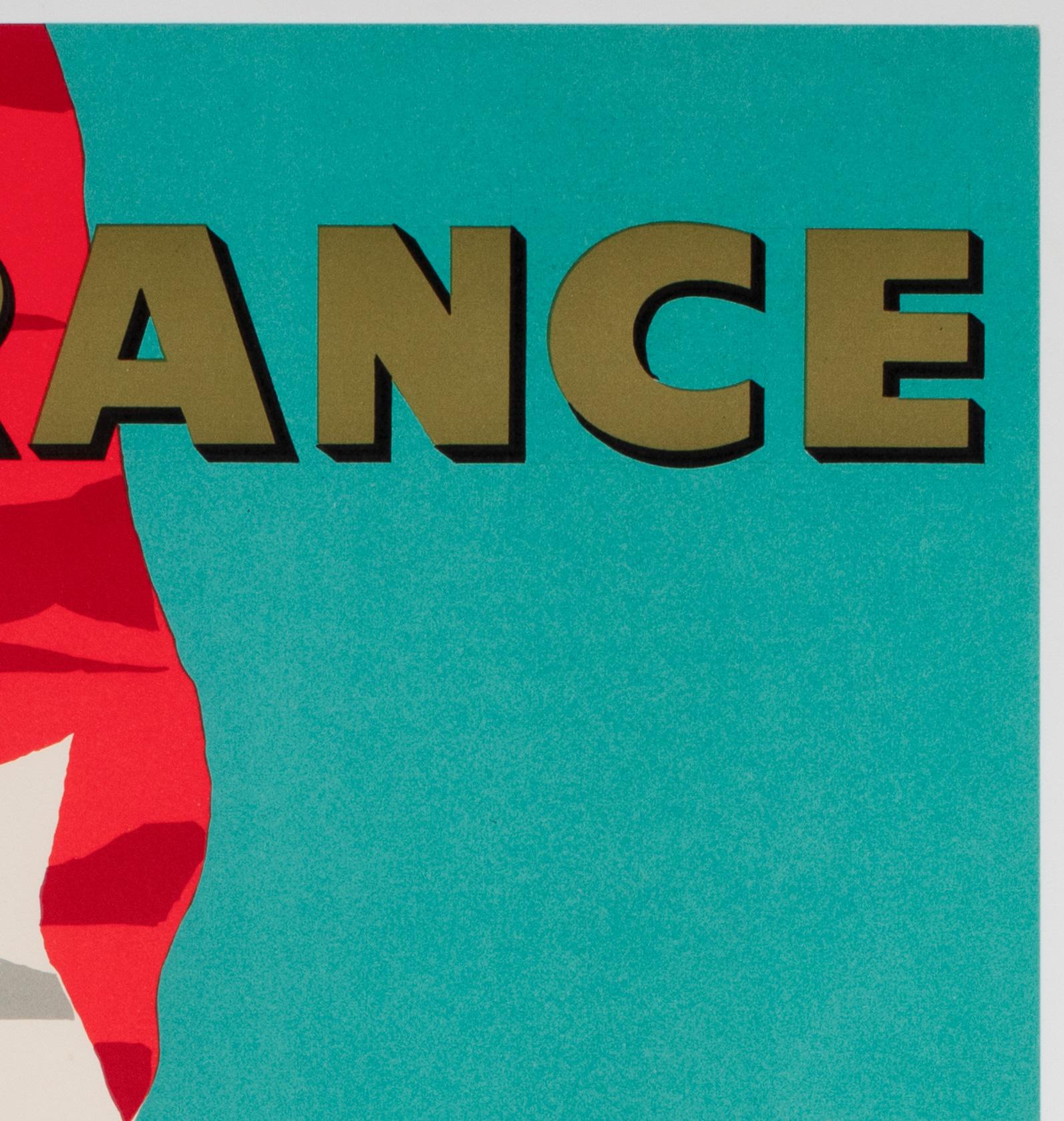 SS France Cie Gle Transatlantique c1961 Poster di viaggio della linea francese Jean Jacquelin In condizioni ottime in vendita a Bath, Somerset