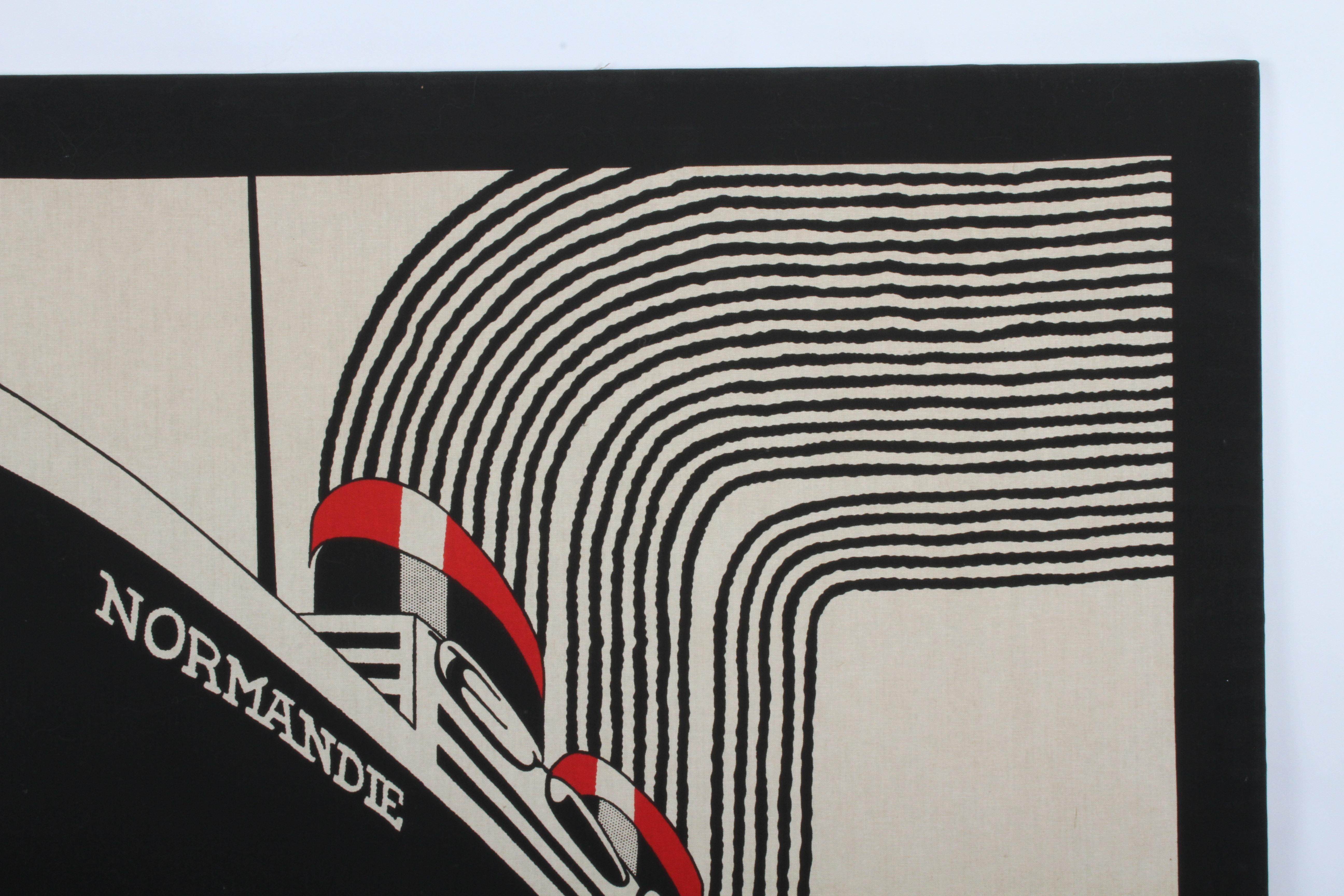 Art déco SS Normandie Tenture murale en tissu de Frances Butler pour Strömma Suède Art Déco