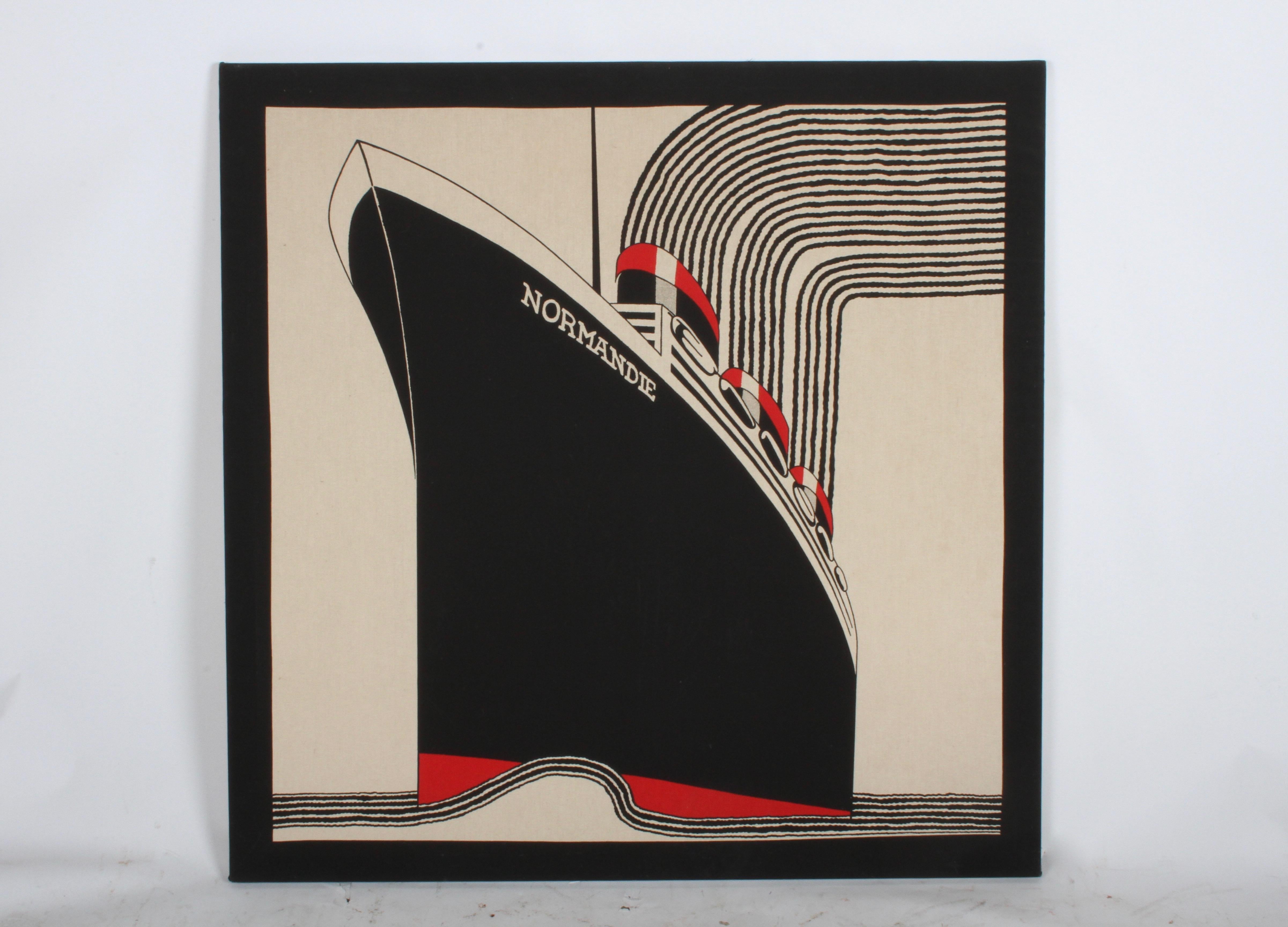 Textile SS Normandie Tenture murale en tissu de Frances Butler pour Strömma Suède Art Déco