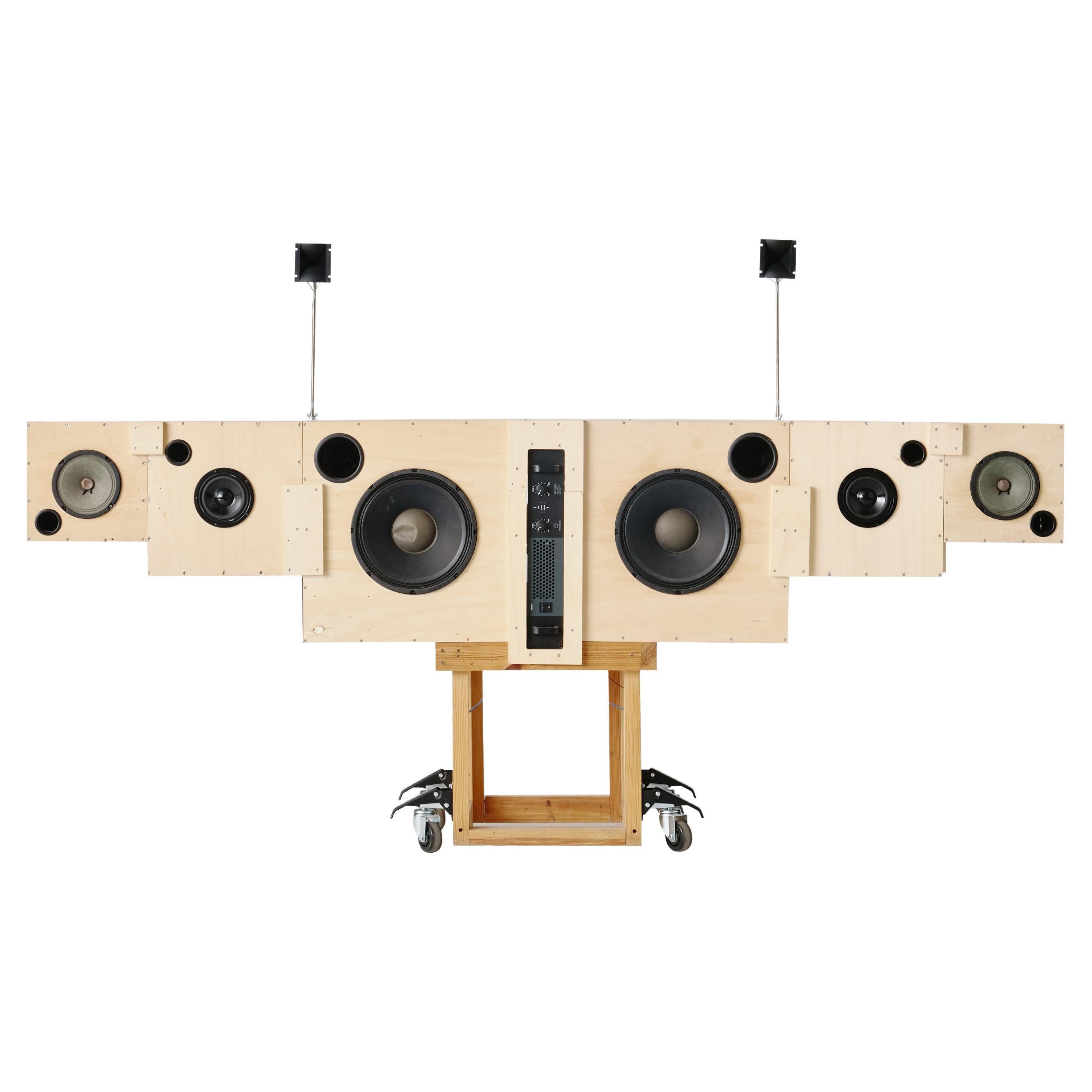 S.S Series, Reclaimed Plywood Loud Speaker 'Sound System 1' by Lucas Muñoz Muñoz For Sale