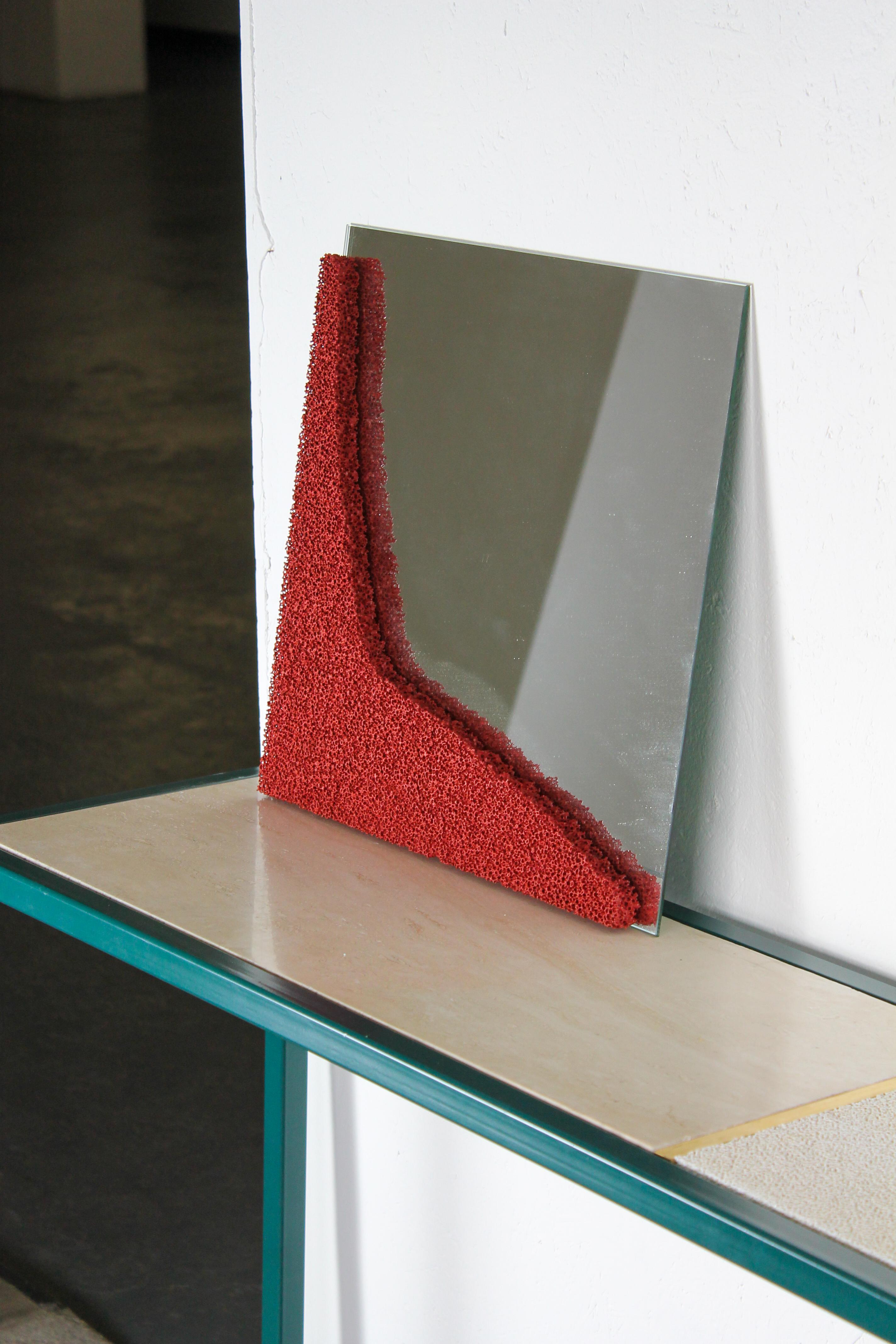 SS, Small Square, Ceramic Foam Hanging Mirror by Jordan Keaney In New Condition For Sale In London, GB