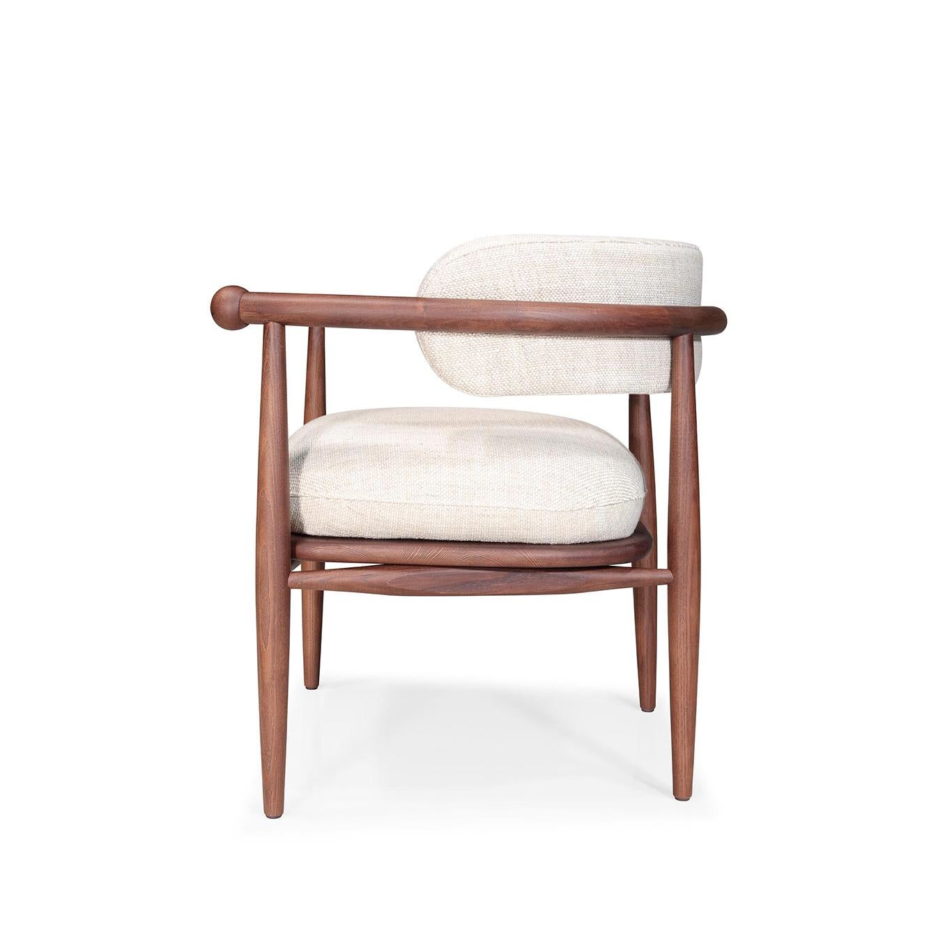 Sillón SS1: Respaldo curvo y confort intemporal en madera Minimalista en venta