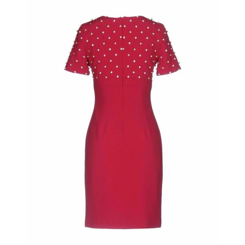 SS15 Moschino Couture Jeremy Scott Barbie Collection Crystal Garnet Dress In New Condition For Sale In Los Angeles, CA