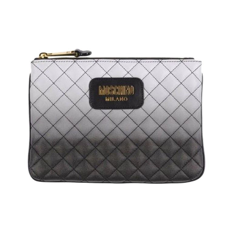 SS16 Moschino Couture Jeremy Scott Gesteppte Kalbsleder Degradè Clutch Pouch Tasche
