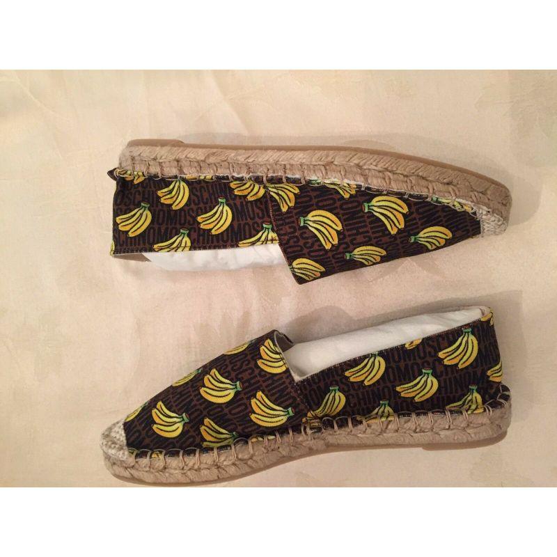 SS16 Moschino Couture Jeremy Scott Super Mario Banana Bunch Espadrilles US 10 In New Condition For Sale In Palm Springs, CA