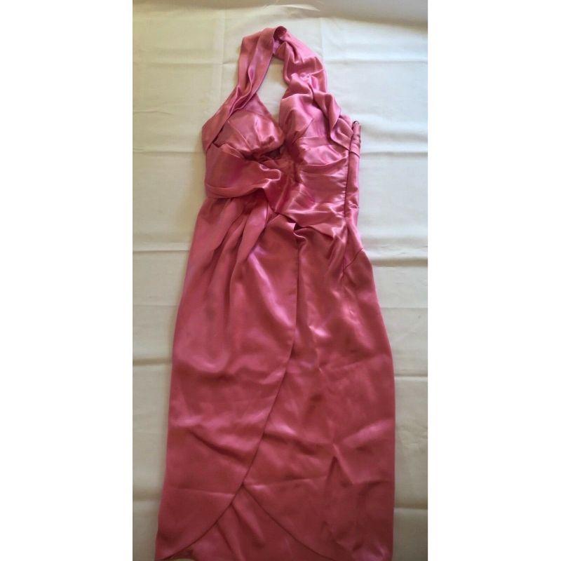 SS16 Runway Moschino Couture Jeremy Scott Barbie Pink Silk Cocktail Dress In New Condition For Sale In Matthews, NC