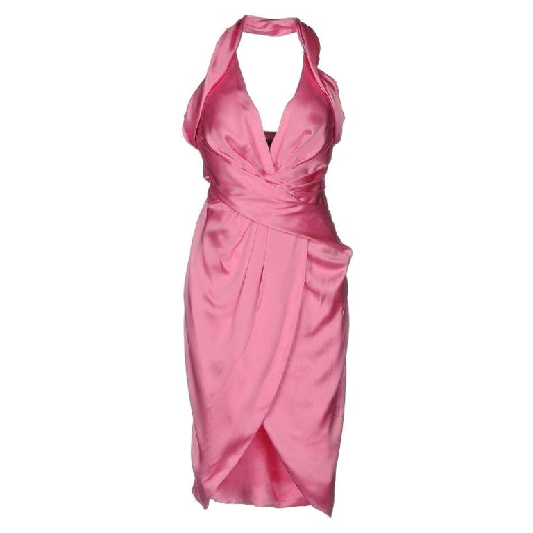 white christmas dresses Moschino Black Silk Cocktail Dress with Bow Applique main image 0
