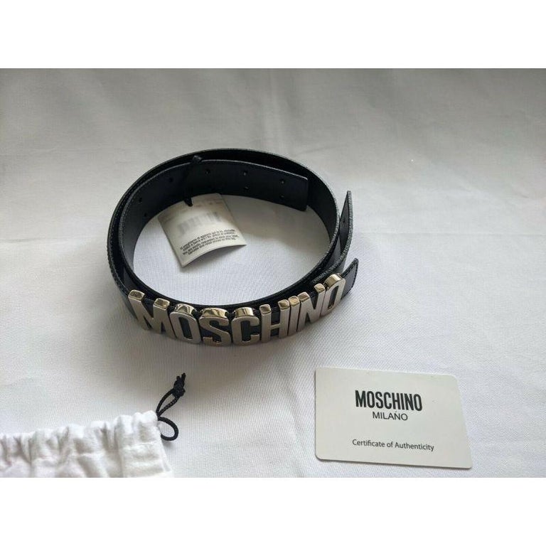 SS17 Moschino Couture Jeremy Scott Black Leather Belt with  display picture 1