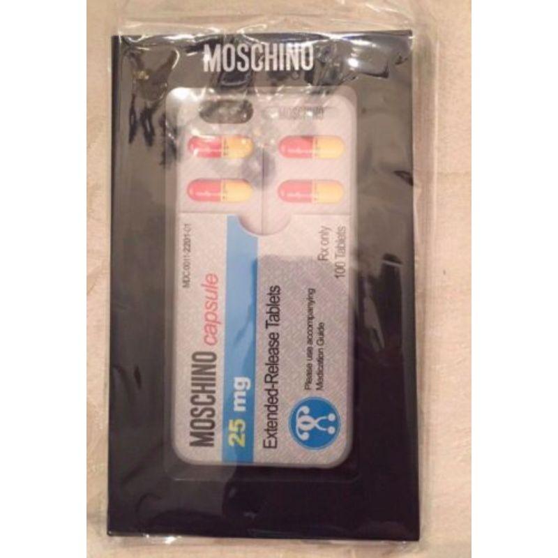 Women's or Men's SS17 Moschino Couture Jeremy Scott Pills Case for Iphone 6 / 6S Justsaymoschino For Sale