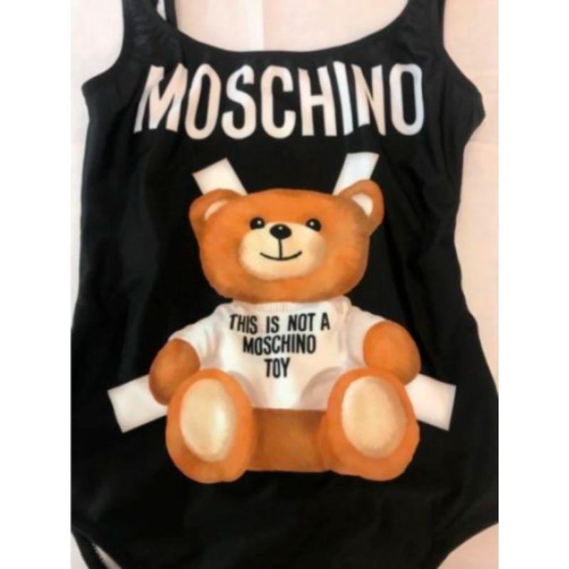 SS17 Moschino Couture Jeremy Scott Teddy Bear Paper Doll Black 1 Piece Swimsuit 1