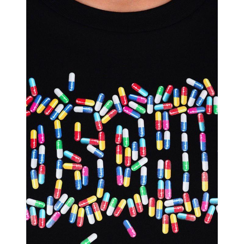 SS17 Moschino Couture x Jeremy Scott JustSayMoschino T-Shirt mit Logo (Schwarz) im Angebot