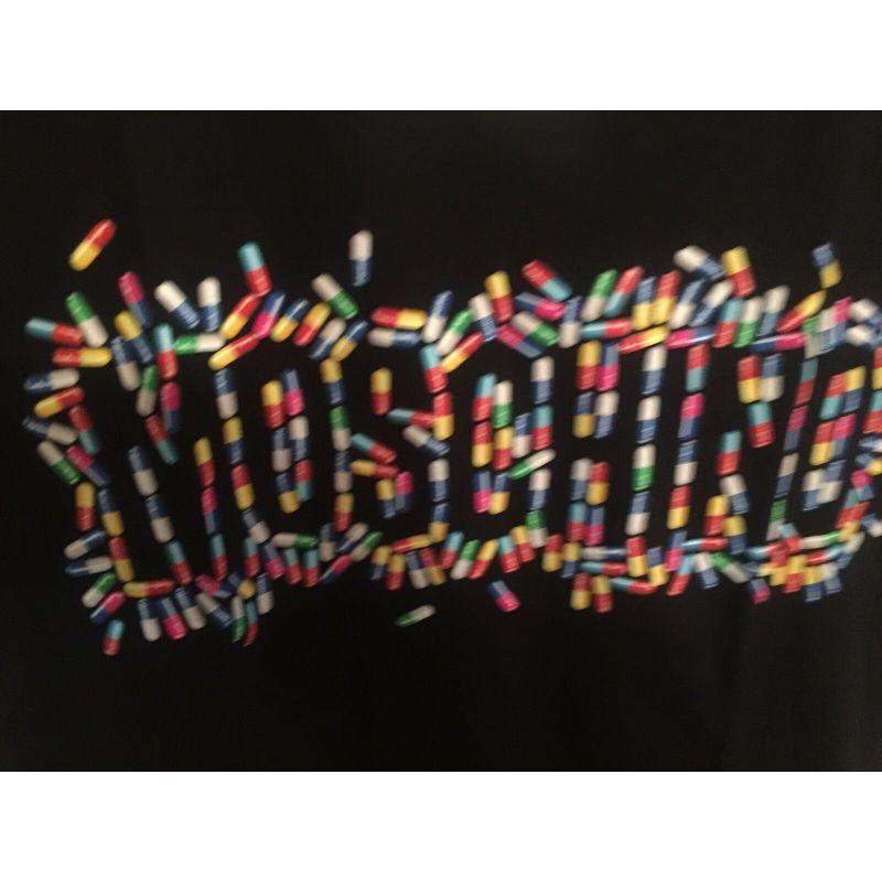SS17 Moschino Couture x Jeremy Scott JustSayMoschino Pills Logo T-shirt For Sale 2