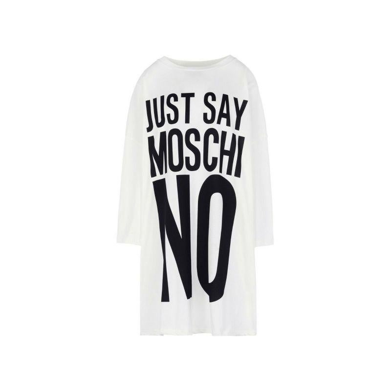SS17 Moschino Couture x Jeremy Scott JustSayMoschino Short Jersey Dress XS For Sale 1