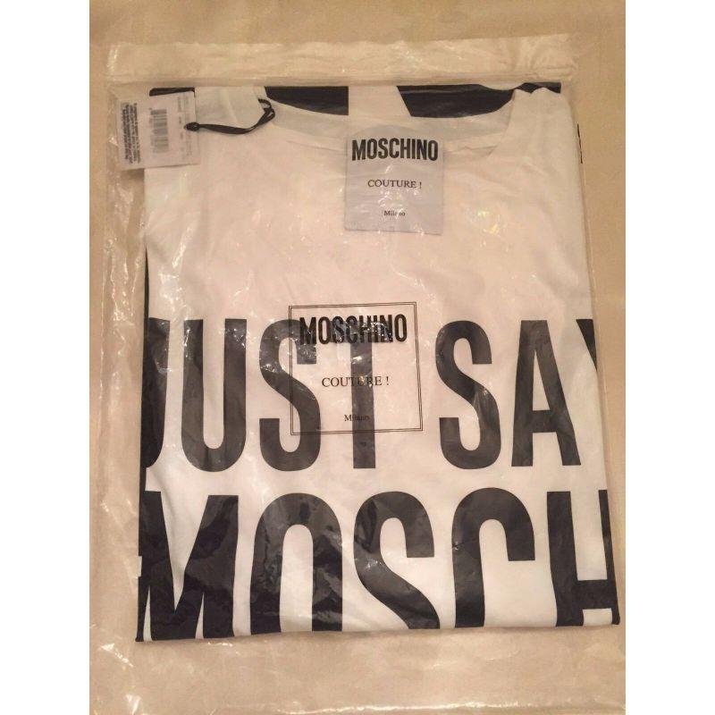 SS17 Moschino Couture x Jeremy Scott JustSayMoschino Short Jersey Dress XXS In New Condition For Sale In Palm Springs, CA