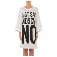 SS17 Moschino Couture x Jeremy Scott JustSayMoschino Abito corto in jersey XXS