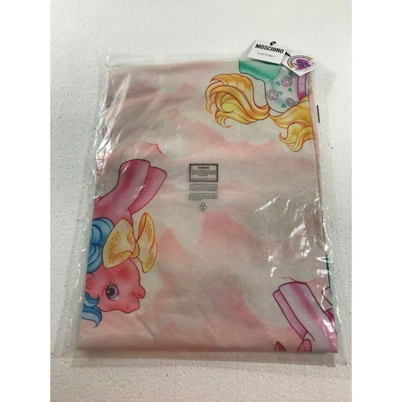 Women's SS18 Moschino Couture Jeremy Scott Light Pink My Little Pony T-shirt Dress For Sale