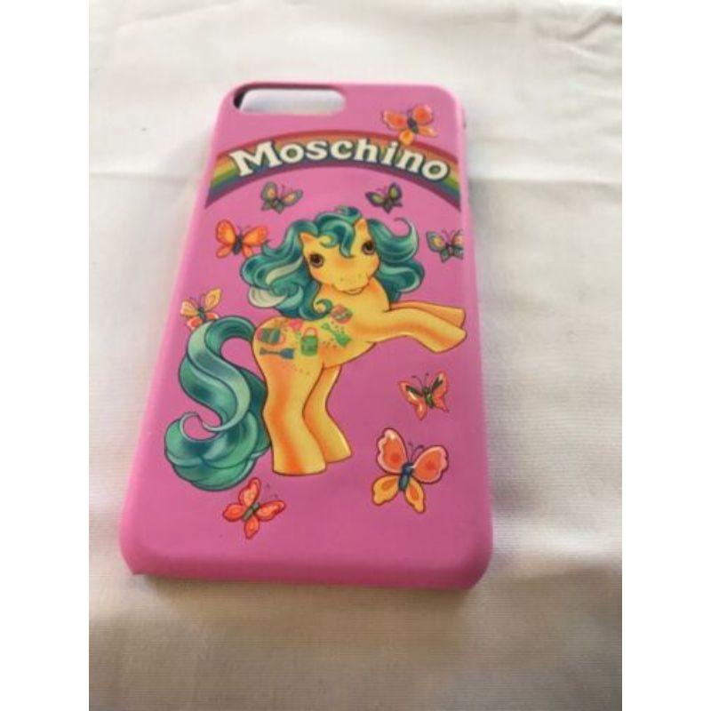SS18 Moschino Couture Jeremy Scott Pink My Little Pony Case for Iphone 6/7 Plus In New Condition For Sale In Palm Springs, CA
