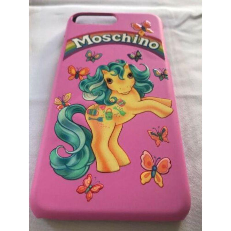 Women's SS18 Moschino Couture Jeremy Scott Pink My Little Pony Case for Iphone 6/7 Plus For Sale