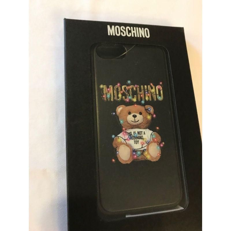 Women's or Men's SS19 Moschino Couture Jeremy Scott Holday Christmas Teddy Bear Case for Iphone 8 For Sale