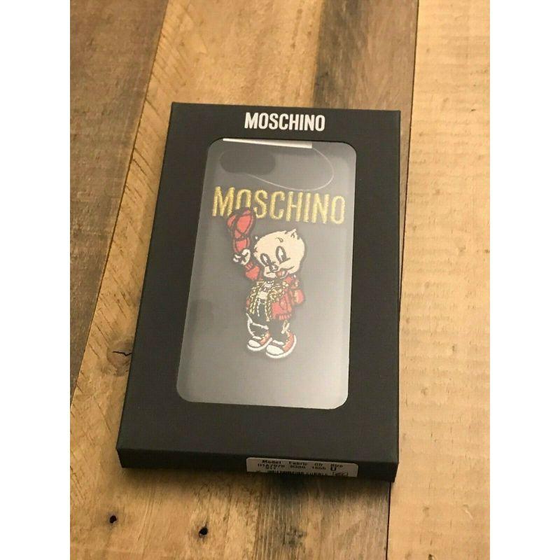 Black SS19 Moschino Couture Jeremy Scott Looney Porky Pig Case for Iphone 6 / 7 / 8 For Sale