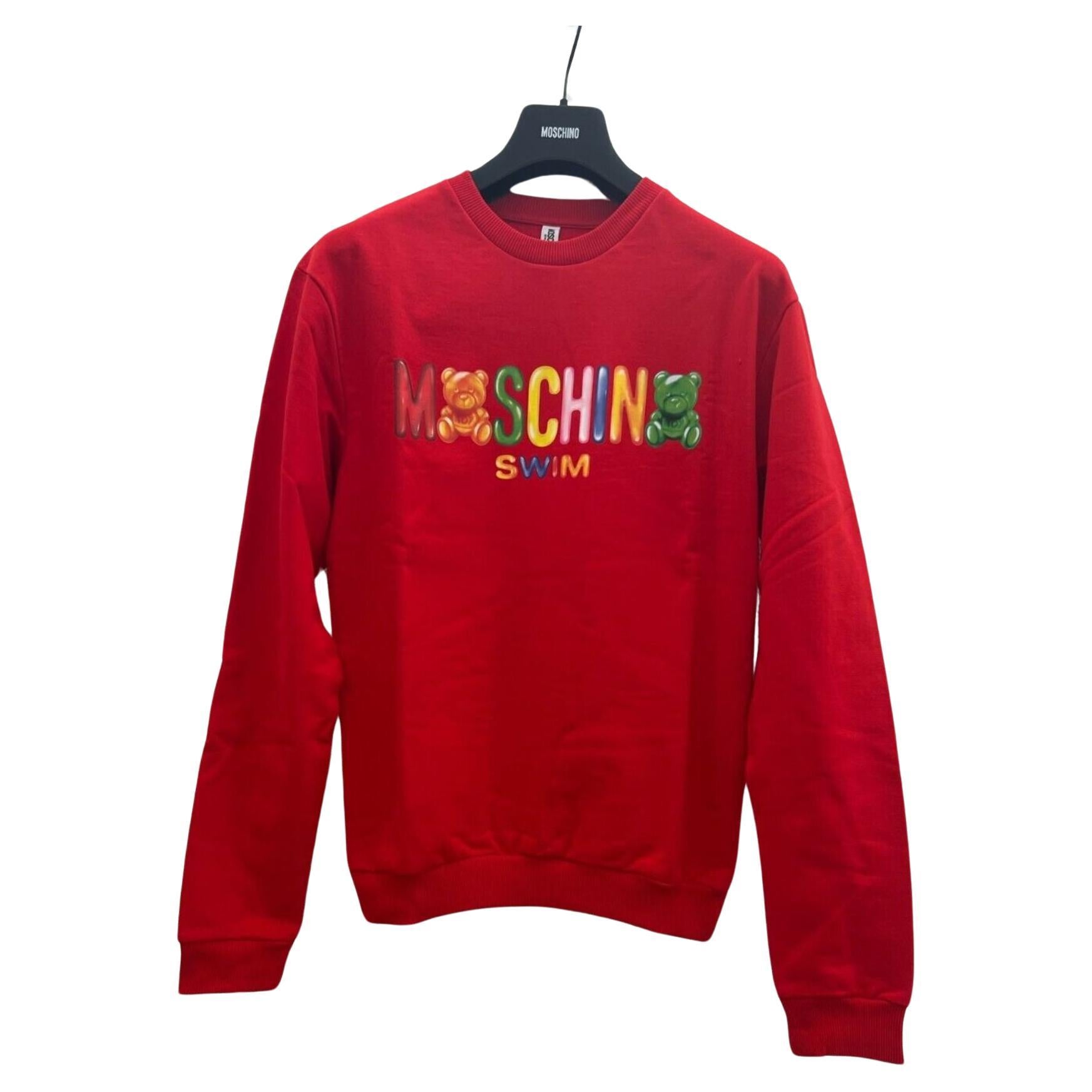 SS19 Moschino Swim Jelly Gummy Teddy Bear Sweatshirt by Jeremy Scott, Size L For Sale