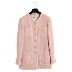 SS1994 Chanel Light Pink Wool Jacket FR38