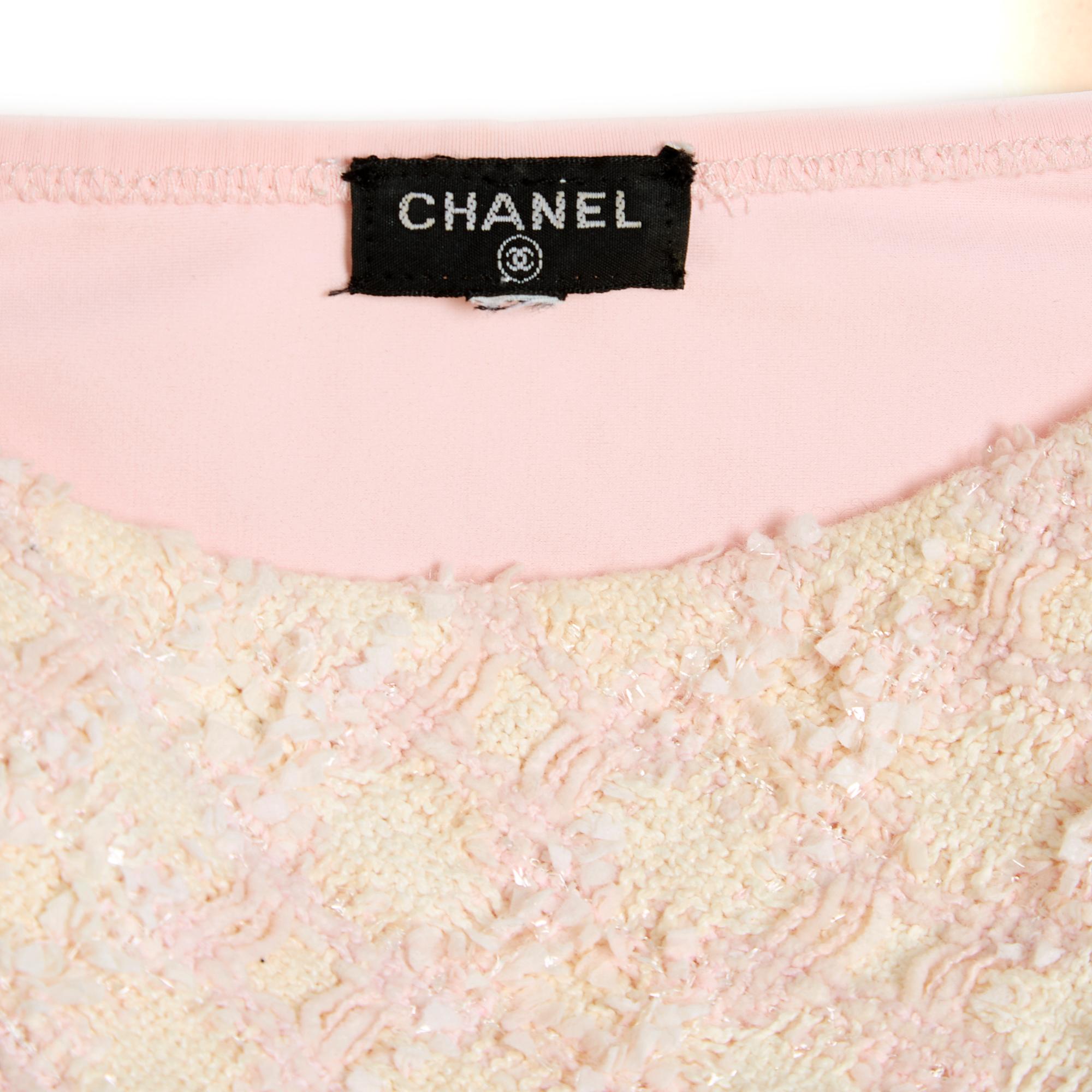 Orange SS1995 Chanel FR36 Panty Shorts Tweed Pink