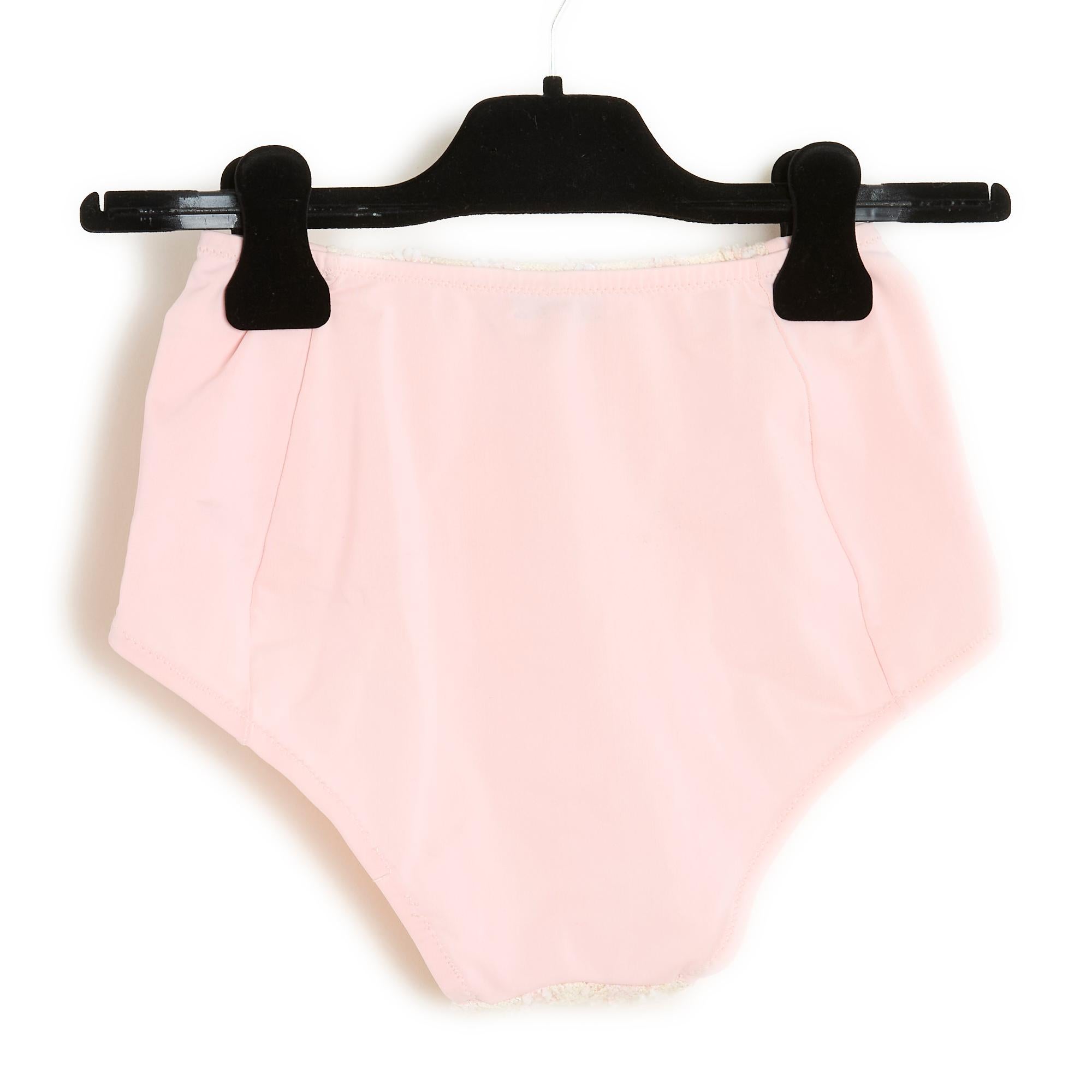 Women's or Men's SS1995 Chanel FR36 Panty Shorts Tweed Pink