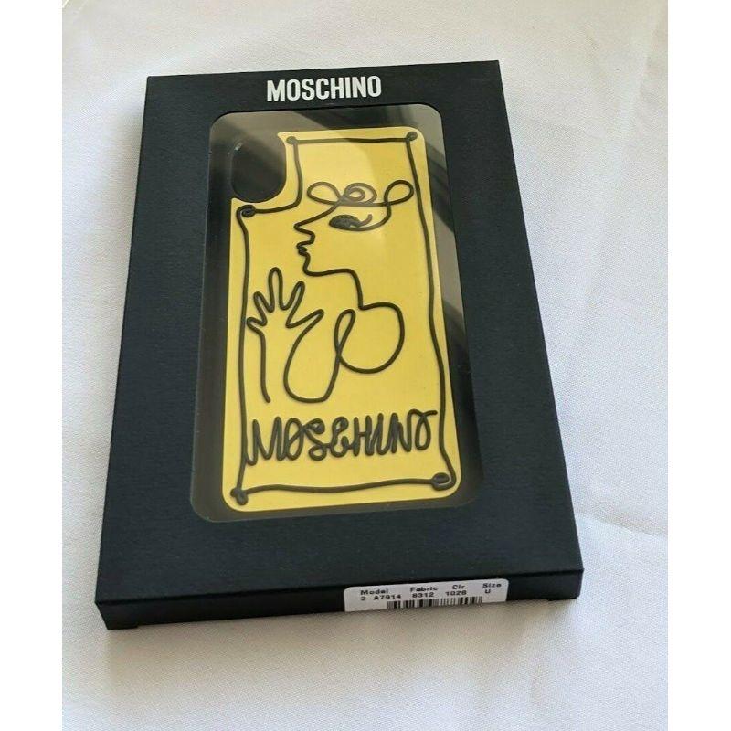 SS20 Moschino Couture Jeremy Scott 3D Picasso Inspired Yellow Case 4 Iphone X/XS For Sale 6