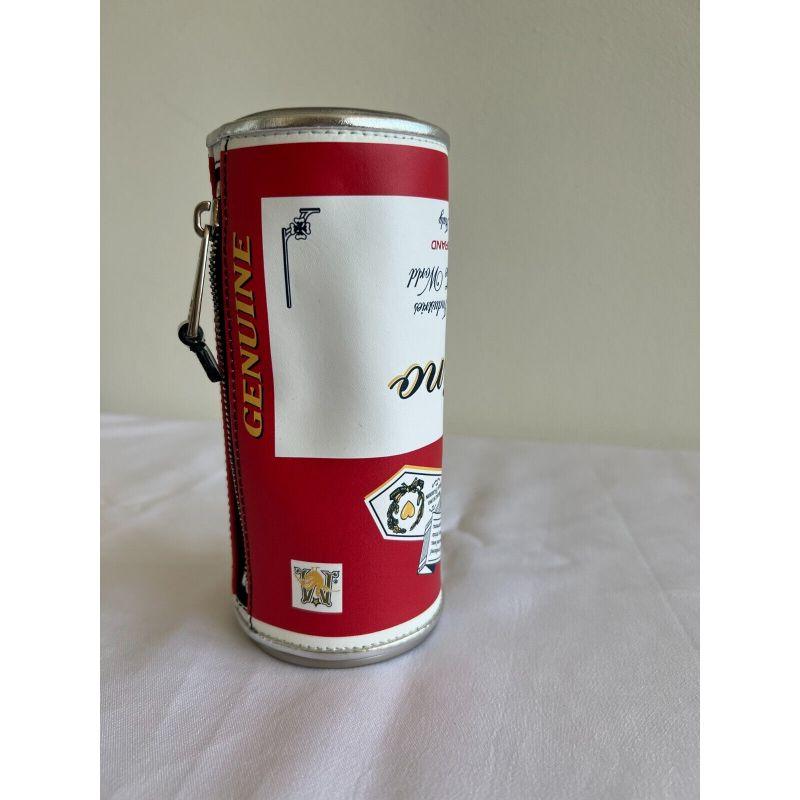 SS20 Moschino Couture Jeremy Scott Calfskin Clutch Budweiser Shaped Can Bag For Sale 6