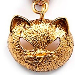 SS20 Moschino Couture Jeremy Scott Gold Katze Auge Clip auf Ohrringe Trick oder Chic
