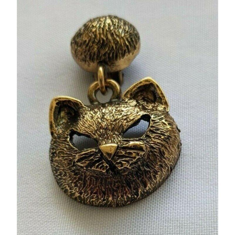 SS20 Moschino Couture Jeremy Scott Gold Cat Eye Clip On Earrings Trick or Chic For Sale 3