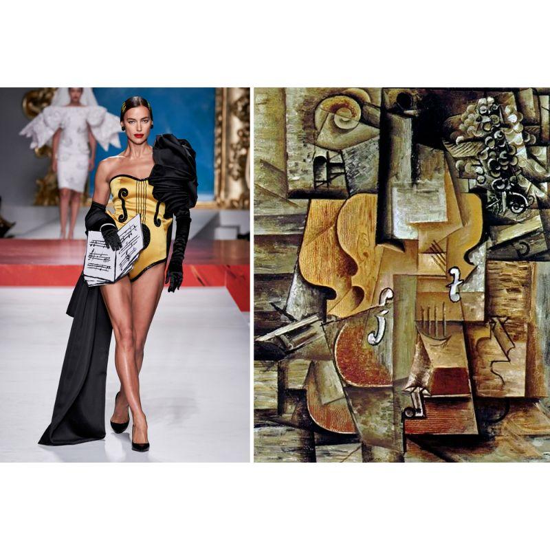 SS20 Moschino Couture Jeremy Scott Leather Musical Notes Score Clutch Picasso 4