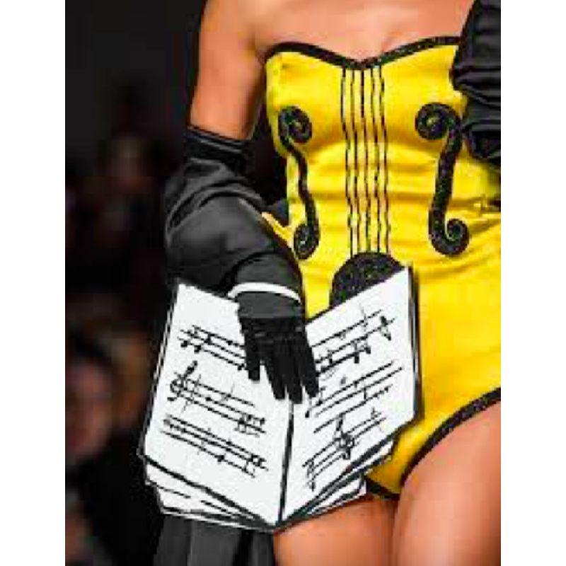 SS20 Moschino Couture Jeremy Scott Leather Musical Notes Score Clutch Picasso 5
