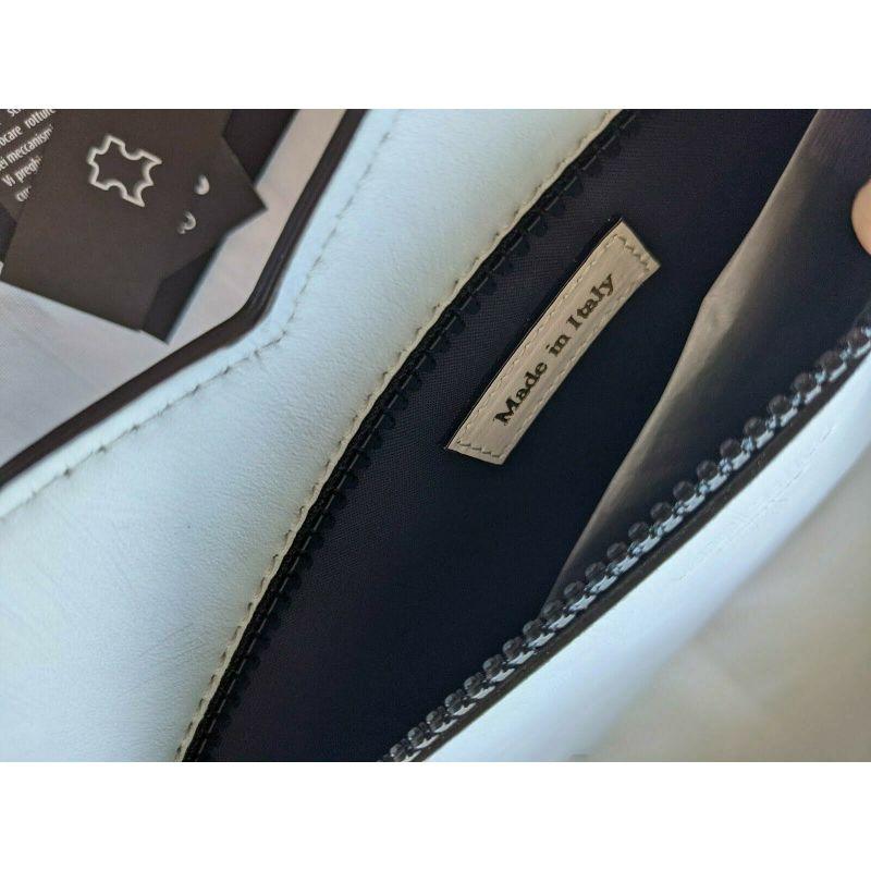 Women's SS20 Moschino Couture Jeremy Scott Leather Musical Notes Score Clutch Picasso