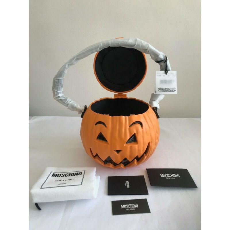 SS20 Moschino Couture Jeremy Scott Pumpkin Orange Bag Halloween Trick or Chick en vente 3