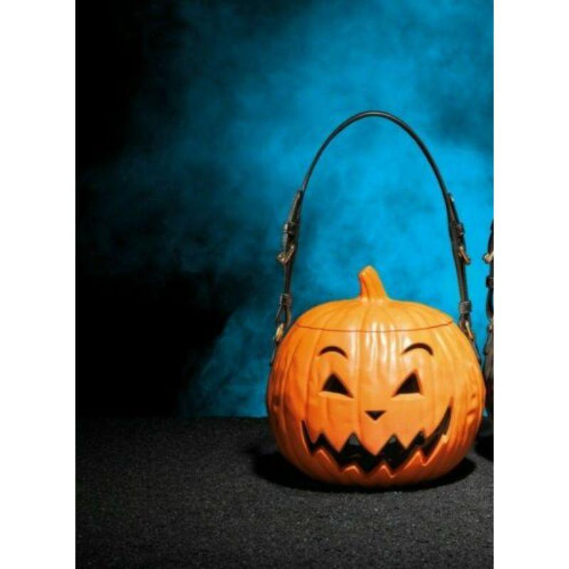 SS20 Moschino Couture Jeremy Scott Pumpkin Top Handle Orange Bag Halloween For Sale 4