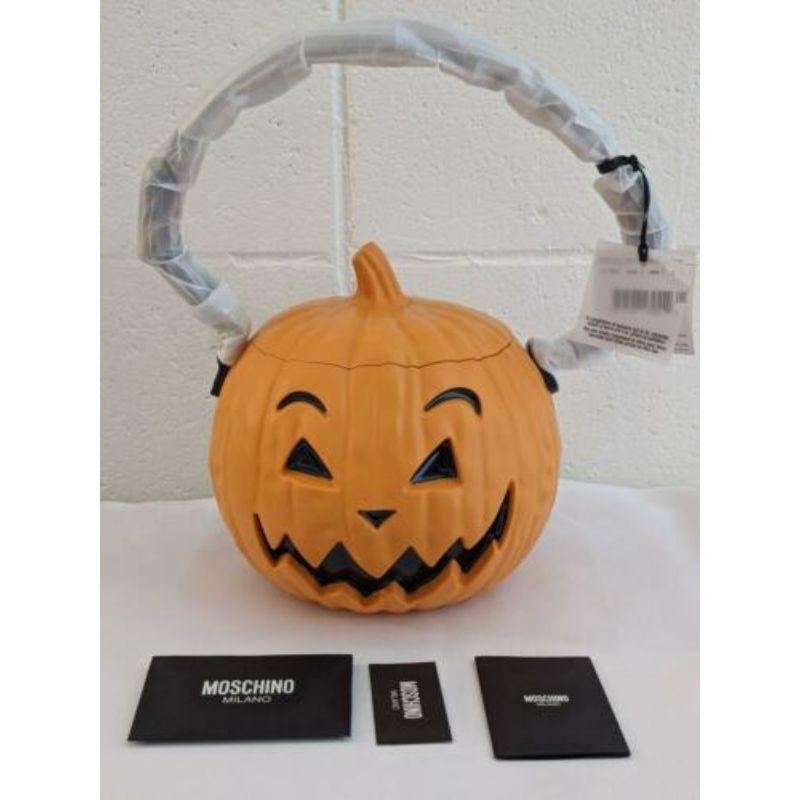 SS20 Moschino Couture Jeremy Scott Kürbis Top Handle Orange Tasche Halloween im Zustand „Neu“ im Angebot in Los Angeles, CA