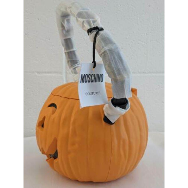 SS20 Moschino Couture Jeremy Scott Kürbis Top Handle Orange Tasche Halloween im Angebot 1