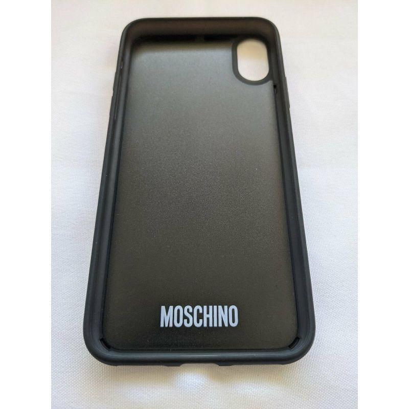 Black SS20 Moschino Couture Jeremy Scott Teddy Bear in Frame Case for Iphone X / XS For Sale